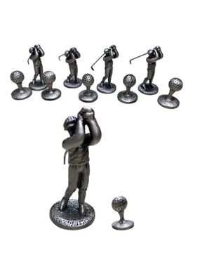 Golfer Figurines in Collectible Pewter Metalware